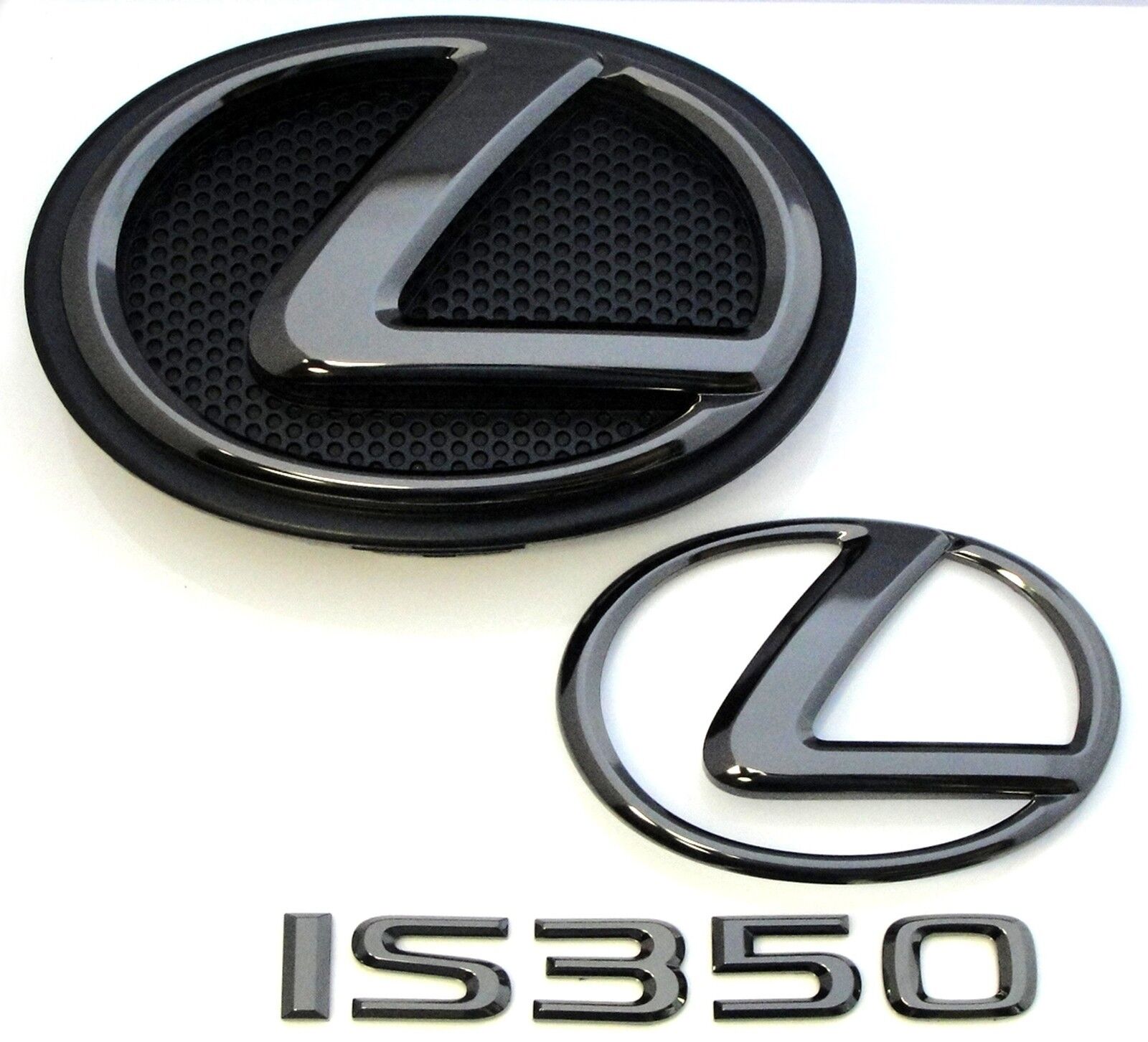 FOR: 2014 2015 2016 LEXUS IS350 BLACK PEARL PLATED EMBLEM KIT