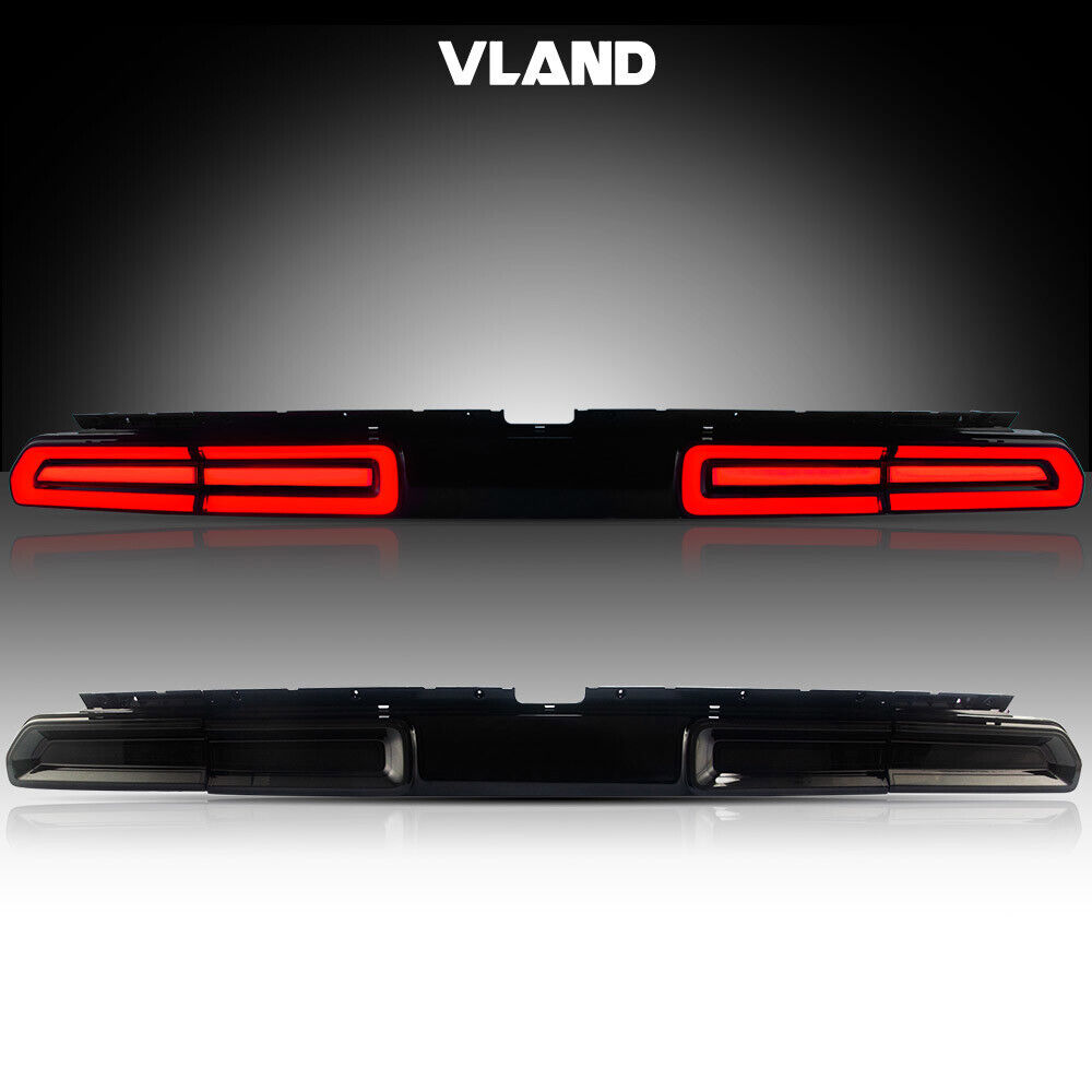 For 2008-2014 Dodge Challenger LED Tail Lights Smoked Sequential VLAND Assembly