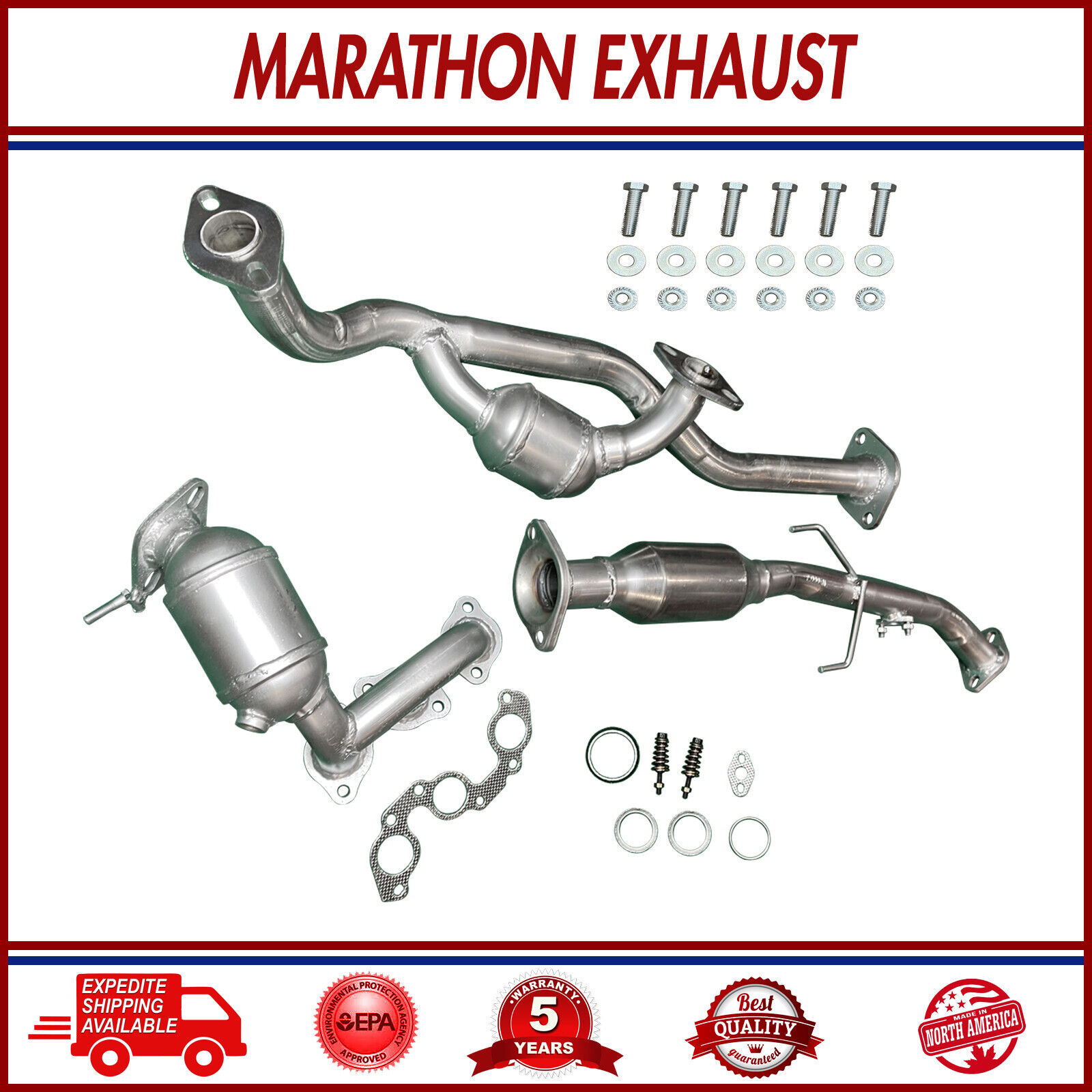 All Three Catalytic Converter Set for 2001-2003 Toyota Sienna 3.0L Fast Dispatch