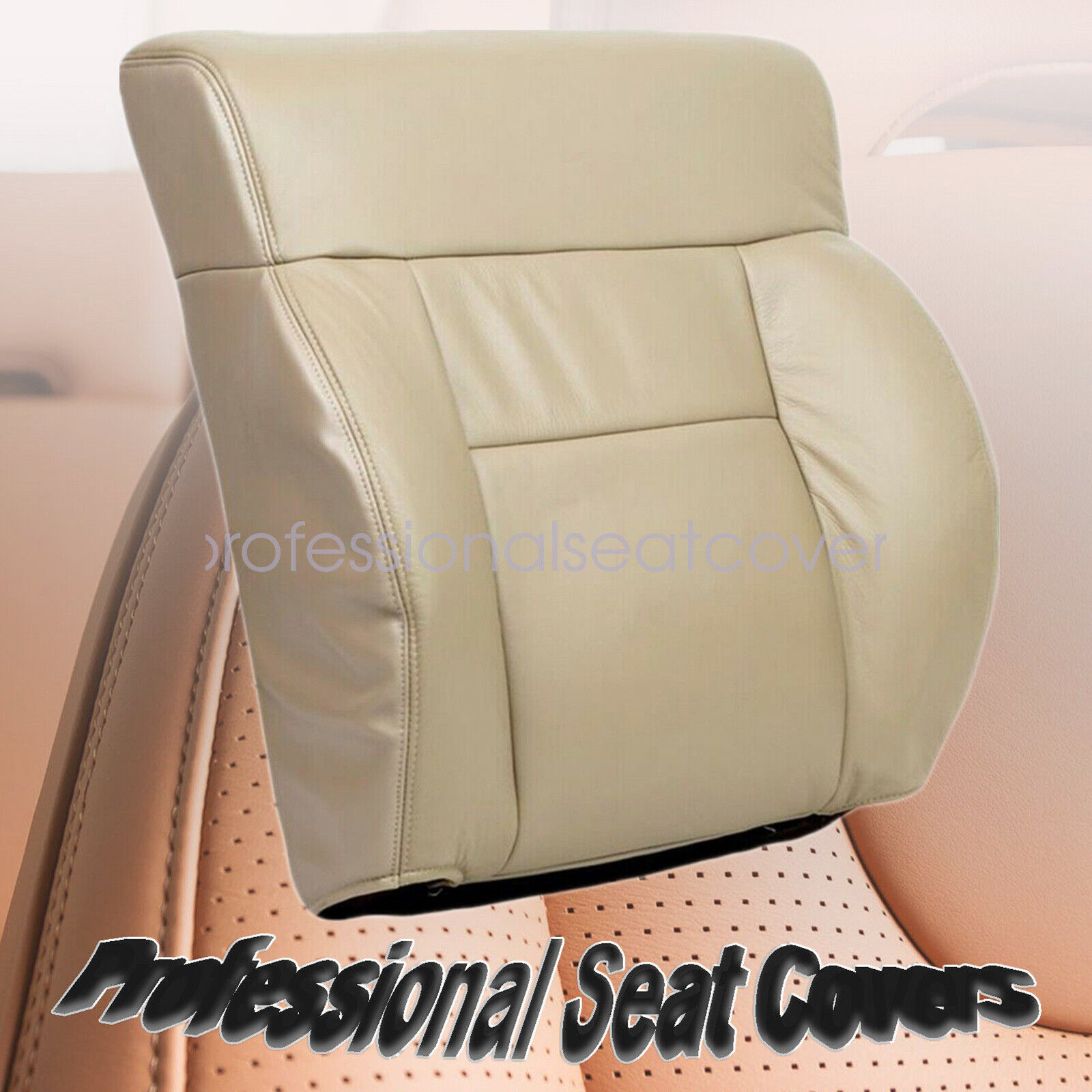 Passenger Top Synthetic Leather Seat Cover For 2004-2008 Ford F150 Lariat TAN