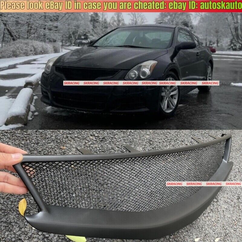 Fit For 2008-2009 Nissan Altima Coupe Matte Black Front Bumper Mesh Grille Grill