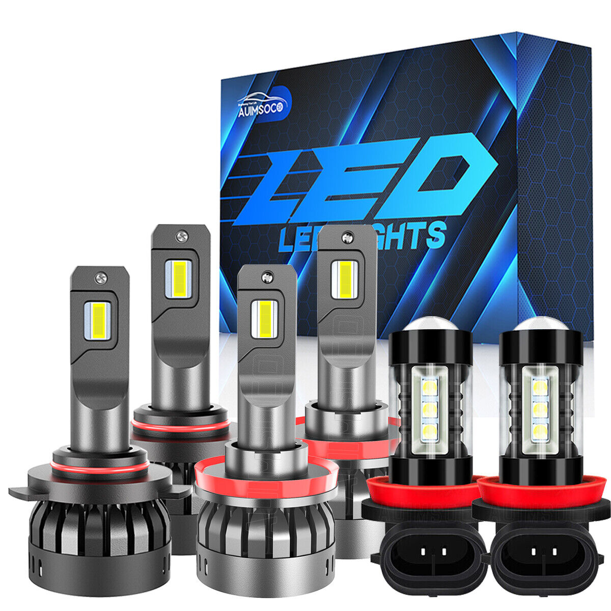 For Volvo C70 2006 - 2012 2013 Combo LED Headlight Hi/Lo + Fog Light Bulbs Kit