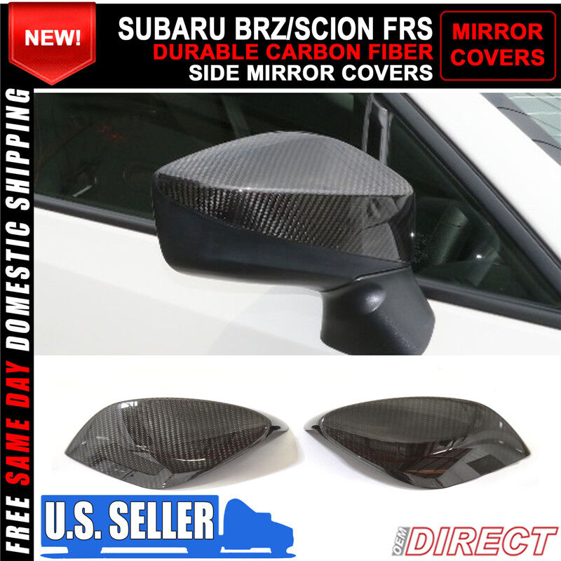 Fit For 12-15 Toyota GT86 Subaru BRZ Scion FR-S Black CF Side View Mirror Cover