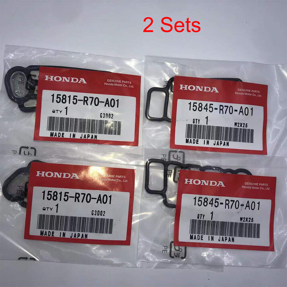 2 Sets OEM Cylinder Head Solenoid Gasket VTEC For Honda 15815R70A01 15845R70A01 