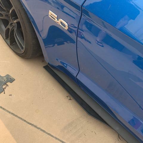 MUSTANG GT500 STYLE SIDE SKIRT EXTENSIONS 2015-21 Made in USA