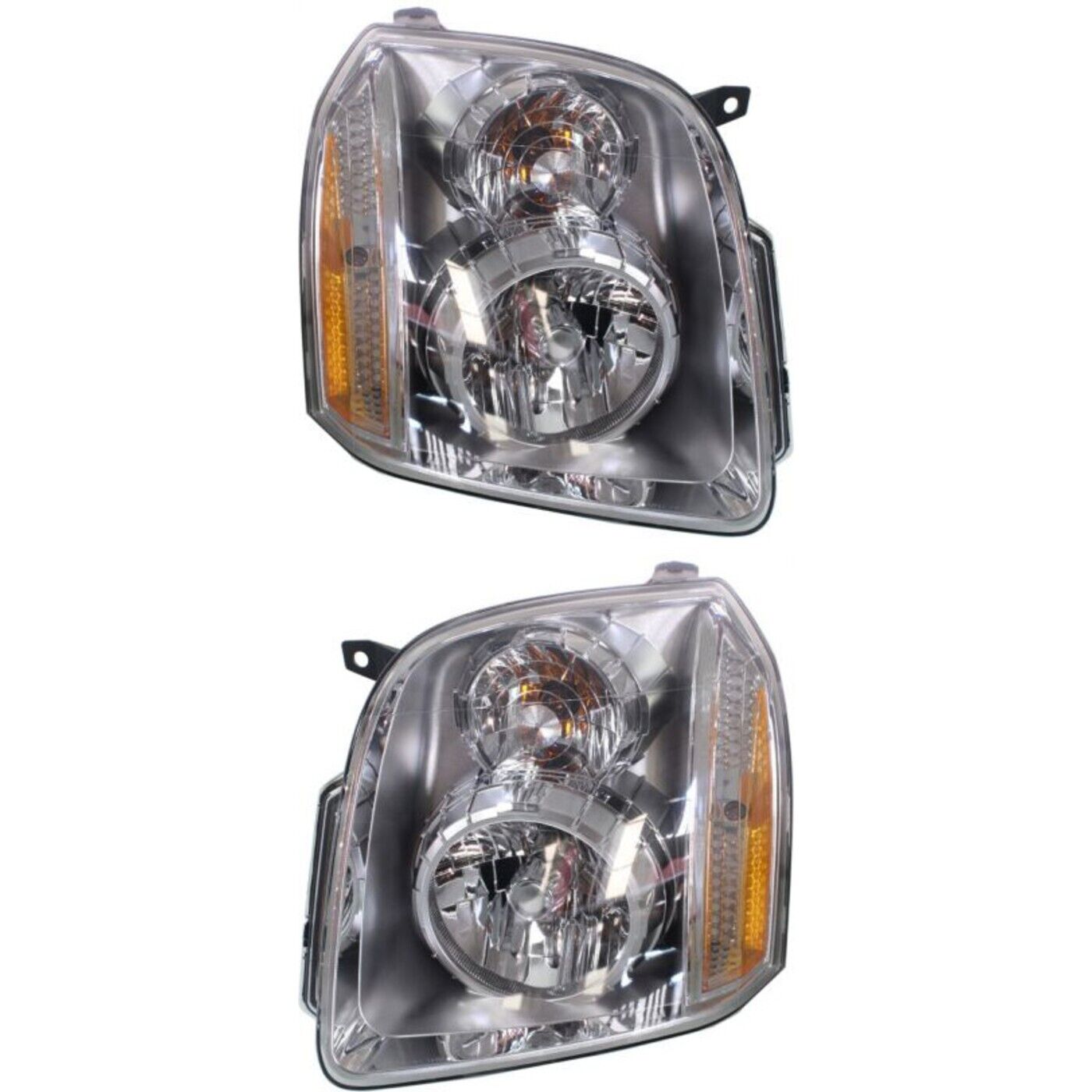 Headlight Assembly Set For 2007-2014 GMC Yukon Denali Left and Right With Bulb
