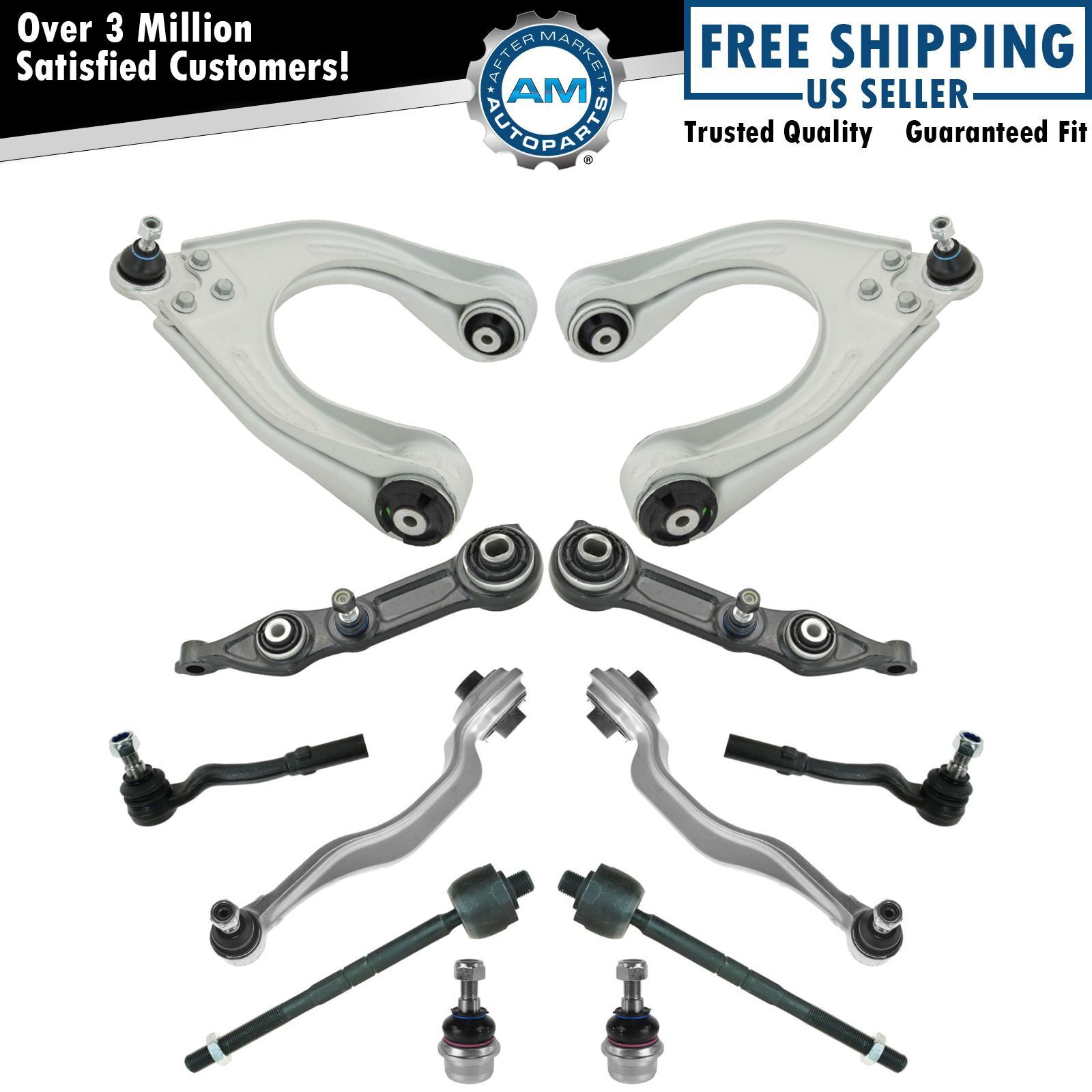 Front Suspension Control Arms Tied Rods Ball Joints Kit for Mercedes Benz