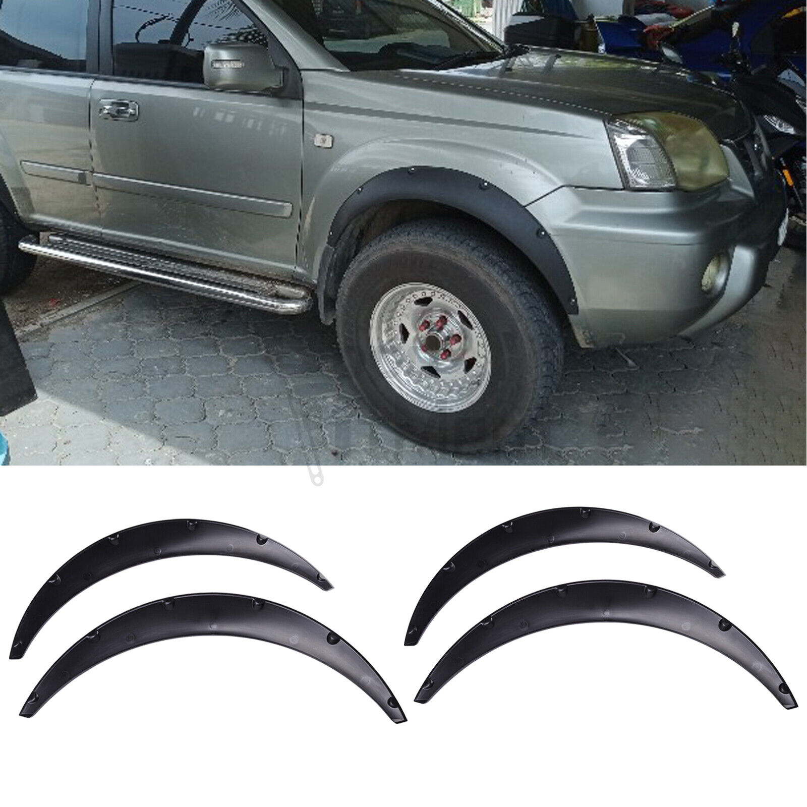 4PCS Universal Fender Flares Extra Wide Body Kit Wheel Arches 3.5\'\' 4.5\