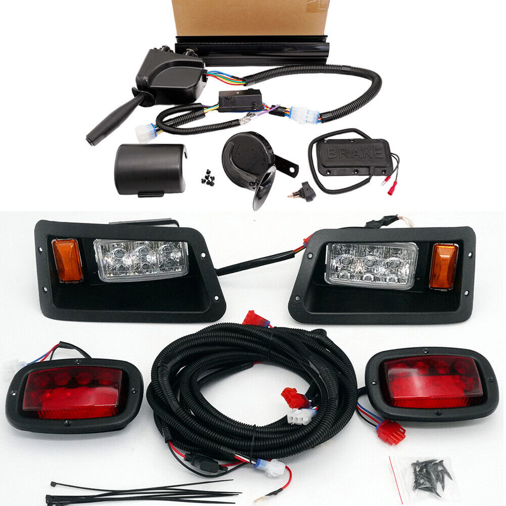 Set Golf Cart LED Headlight Taillight Light Kit for Yamaha G14 G16 G19 G22 (12V)
