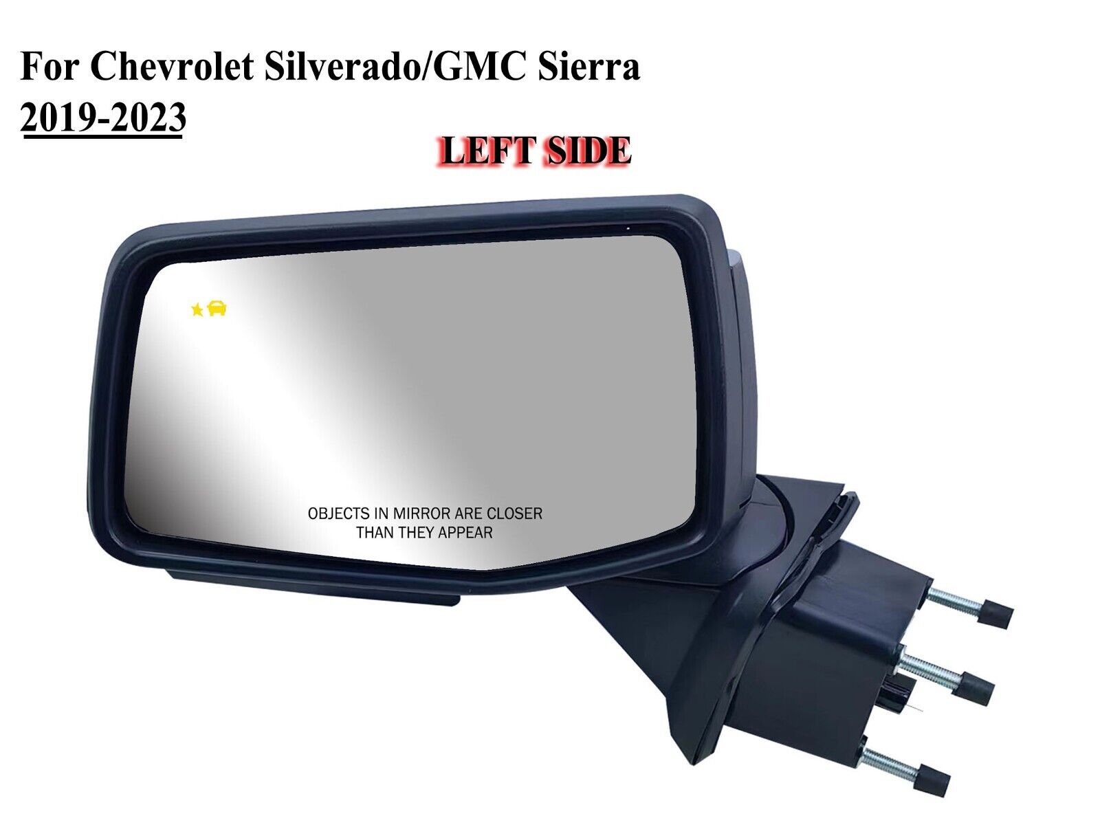 Driver Left Side  Mirror Power BLIS and signal light Silverado/GMC Sierra 19-23