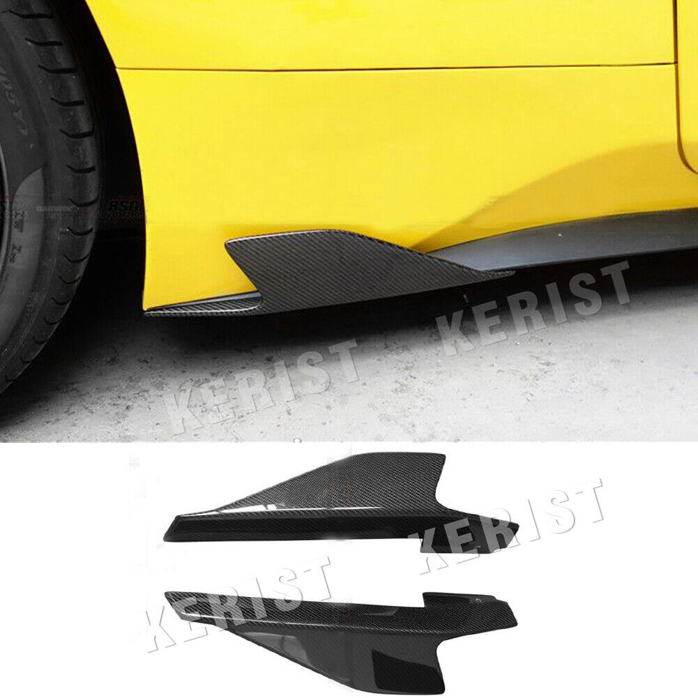 Carbon Fiber Side Skirt For Ferrari 458 Italia Spider Bumper Splitter Lip 10-13