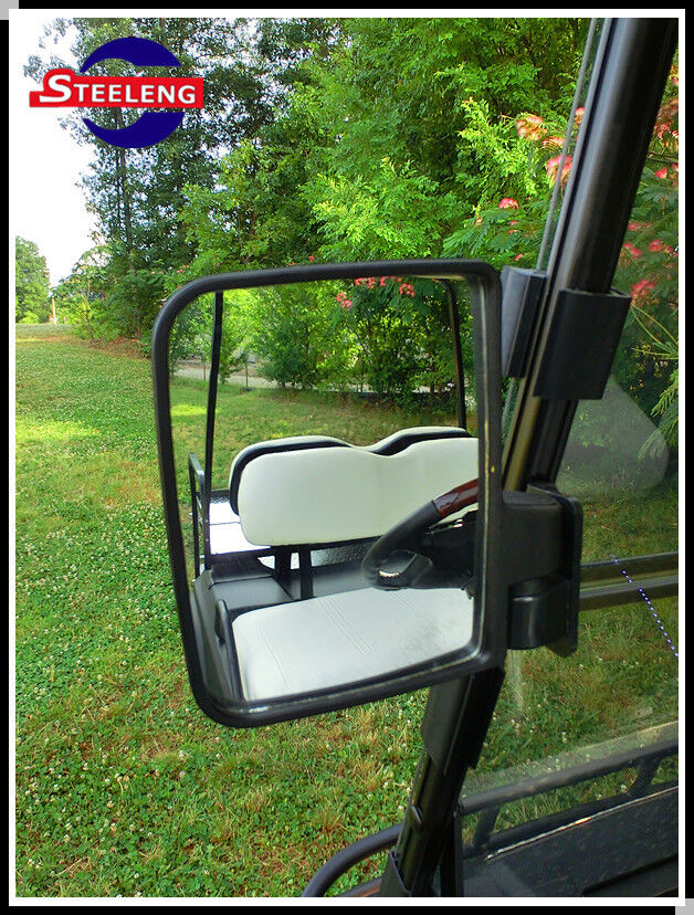 Universal golf cart rear view side mirror (one for each side/set of 2)