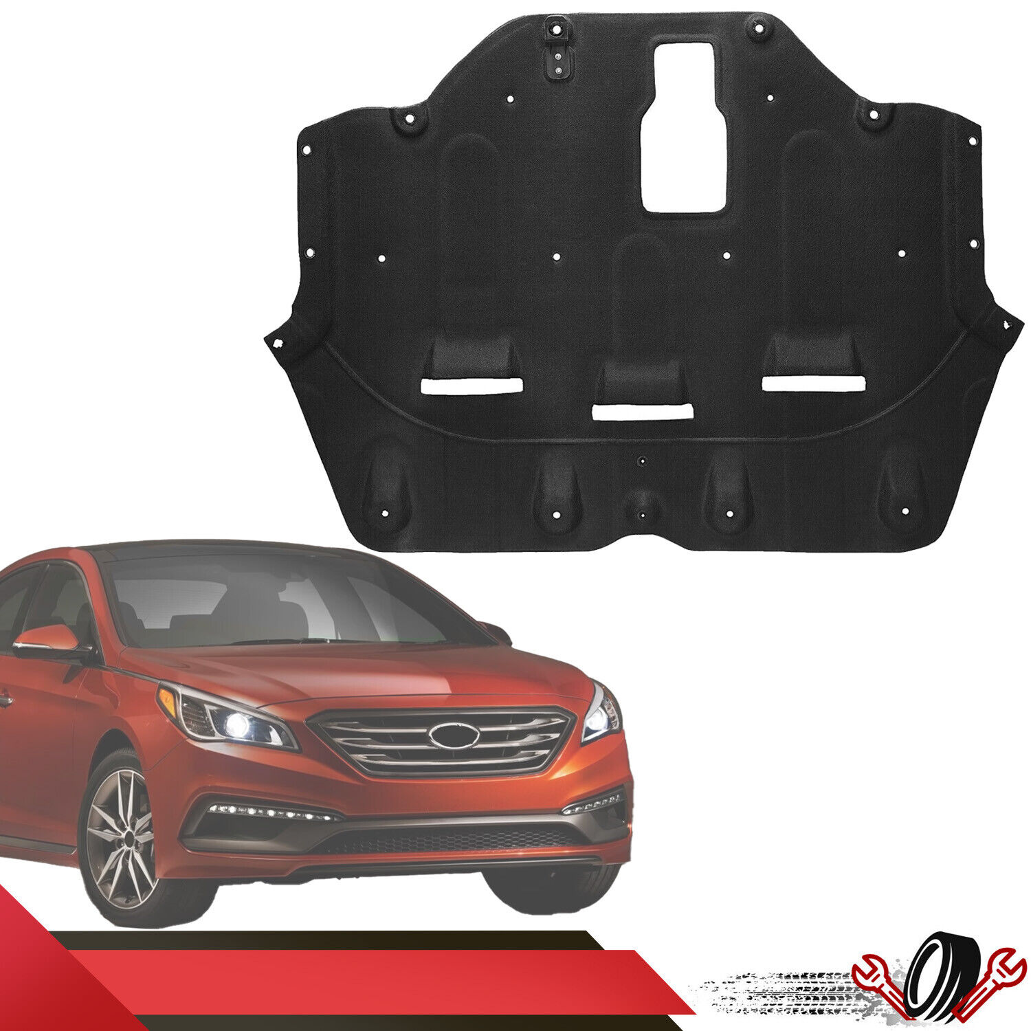 For 2015-2017 Hyundai Sonata Center Engine Cover Splash Shield Front Support