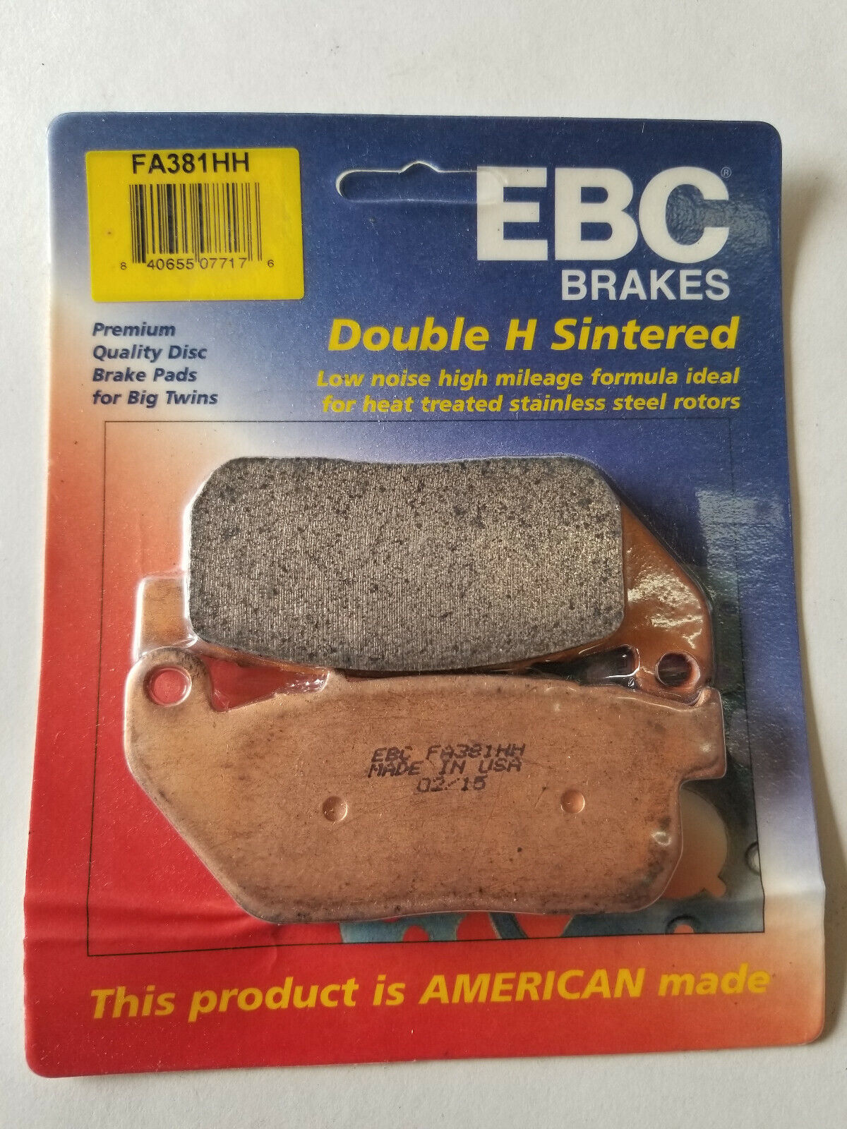 EBC FA381HH SINTERED Front Brake Pads Harley Sportster 883 + 1200 04-13 NEW