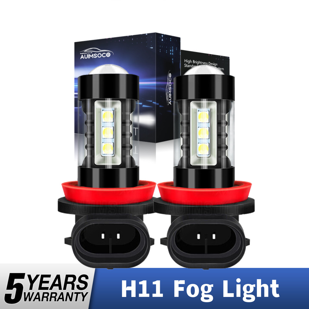 Pair H11 H8 LED Fog Driving Light 6000K White Super Bright Bulbs 2000LM DRL