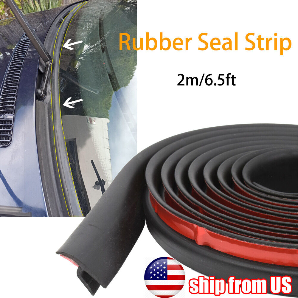 2M Car Seal Strip Trim For Front Rear Windshield Sunroof Weatherstrip Rubber