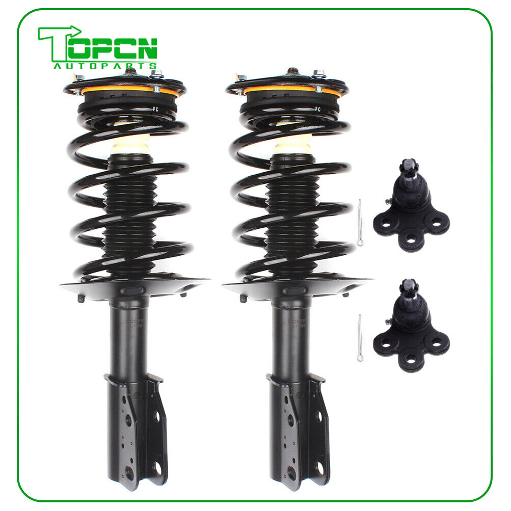 For 2000-2005 Buick LeSabre Cadillac DeVille Front Strut Spring Set Ball Joint