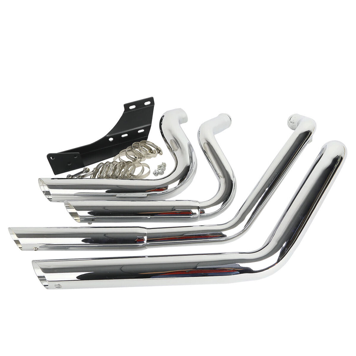 Staggered Shortshot Exhaust Pipes Fit For Harley Sportster Iron 883 XL883N 04-13