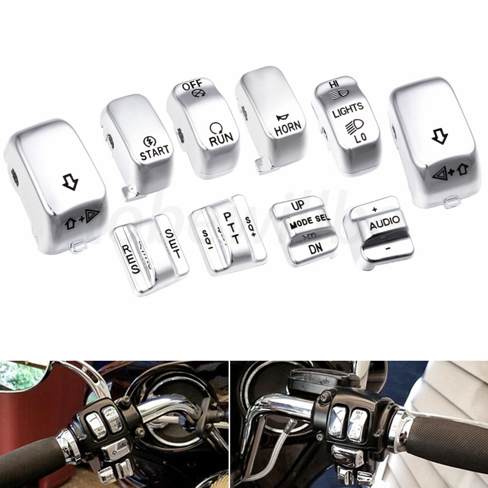 Hand Control Switch Housing Caps Fit for  Harley Touring Electra Glide 1996-13