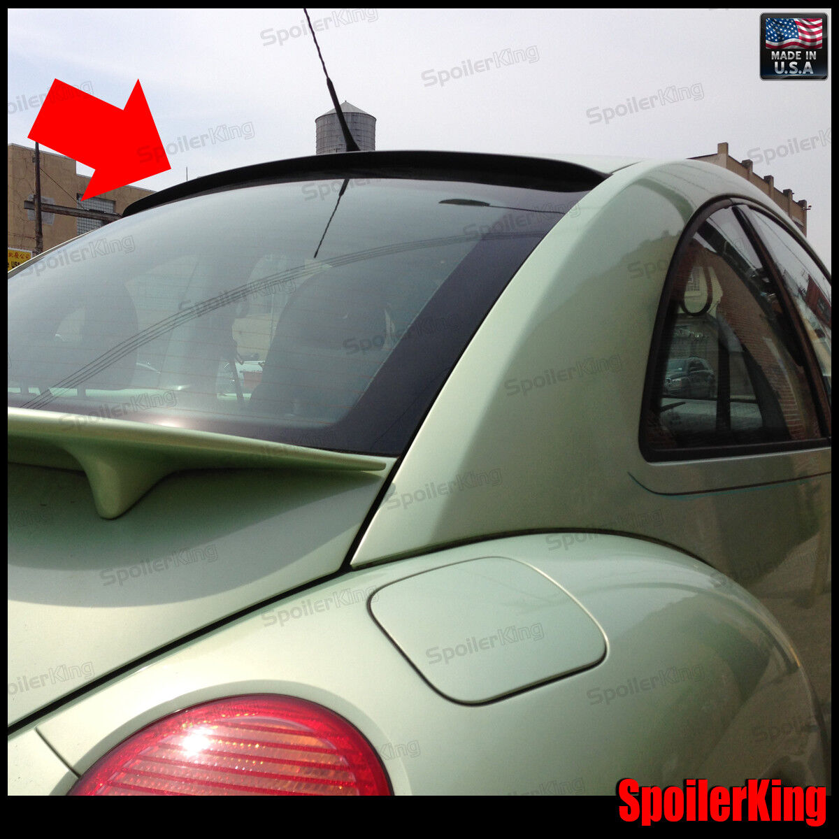 (284R) Fit: VW Volkswagen Beetle BUG 1998-2011 Rear roof wing spoiler window 