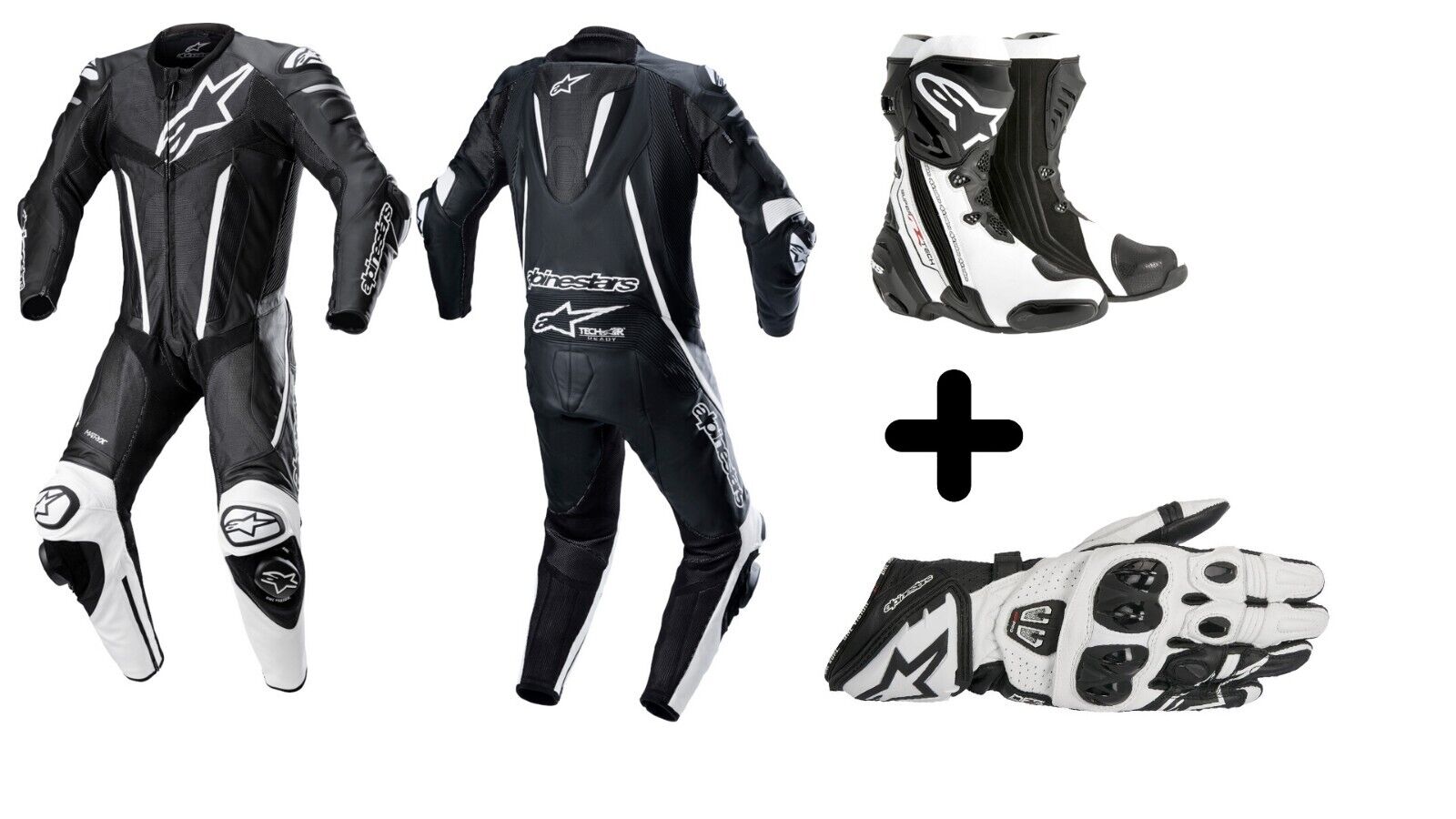Customizable Alpinestars Fusion 1-Piece & 2-Piece Motorcycle Leather Suit Set