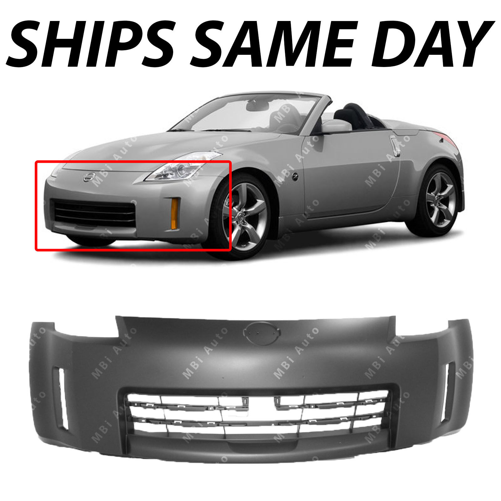 NEW Primered - Front Bumper Cover Replacement for 2006-2009 Nissan 350Z 06-09