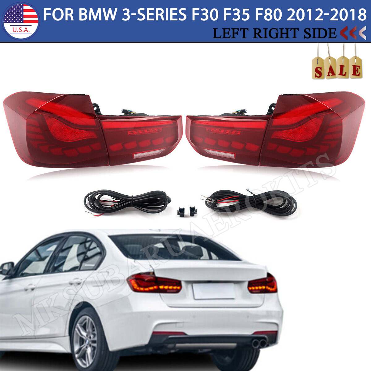 LED Tail Light Red OLED GTS Style For 2012-18 BMW 3-Series F30 F35 F80 320i 330i