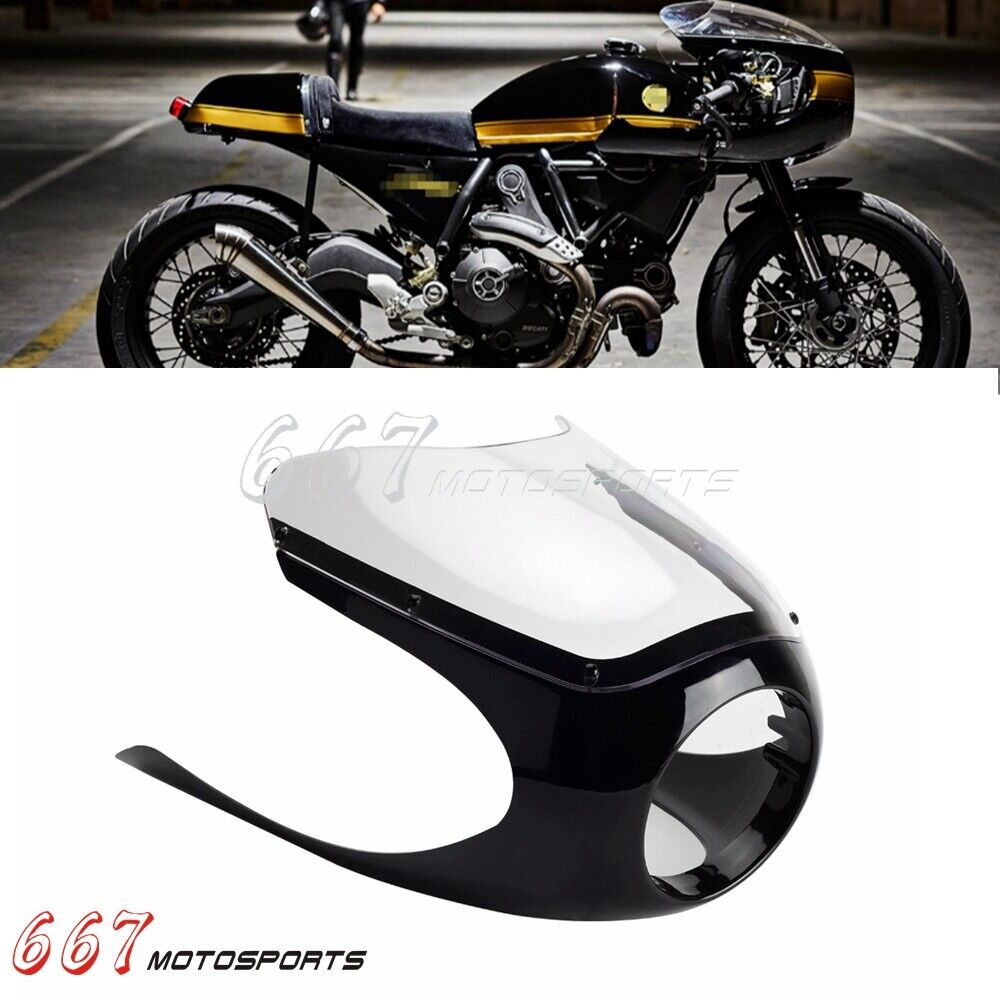 For Ducati Honda BMW Thruxton Yamaha Suzuki Cafe Racer Headlight Fairing 6-1/4\