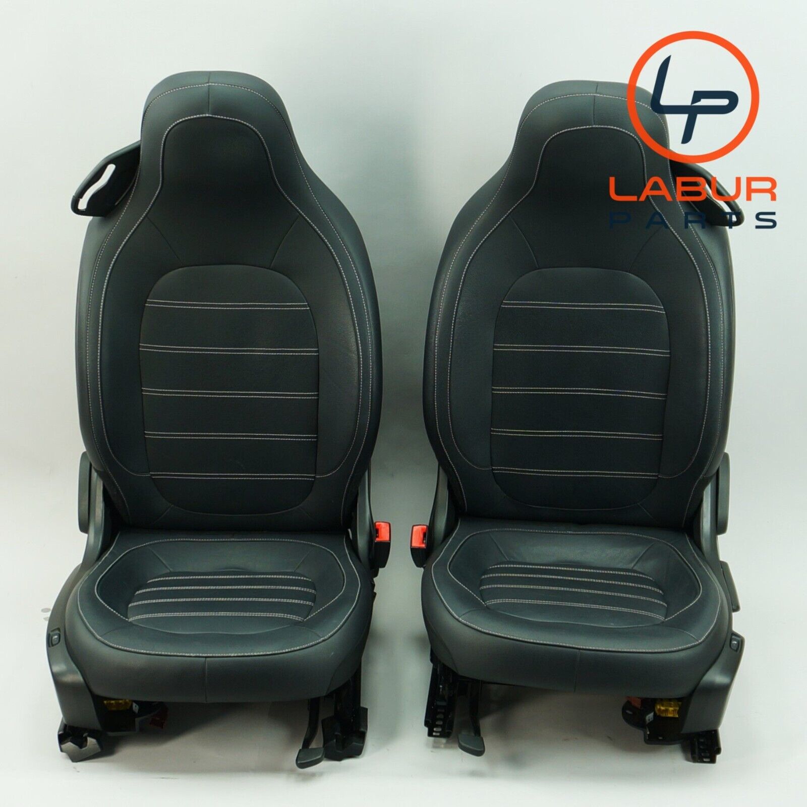 C453 16-18 Smart Fortwo Front Right & Left Heated Seats Seat Set Black S1042