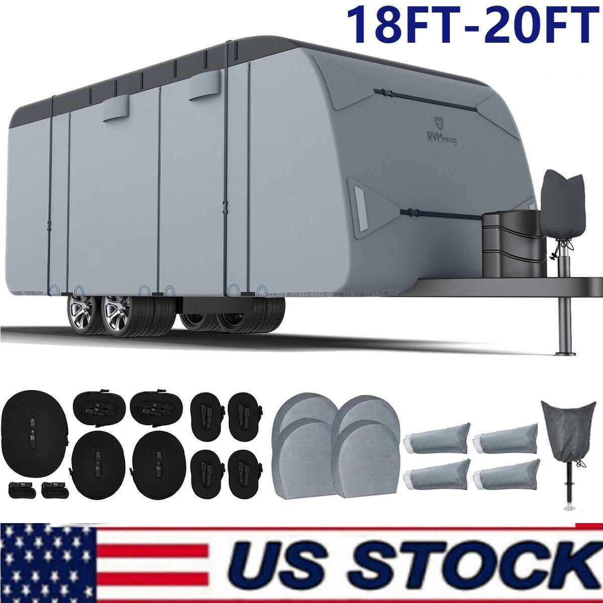 RVMasking 7 Ply RV Cover Storage For 18-26’ Motorhome Trailer Camper Waterproof