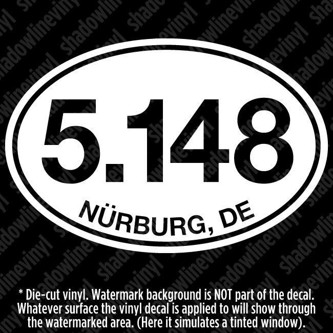 Nurburgring GP-Strecke Track Formula One Distance Euro Oval Vinyl Decal Sticker