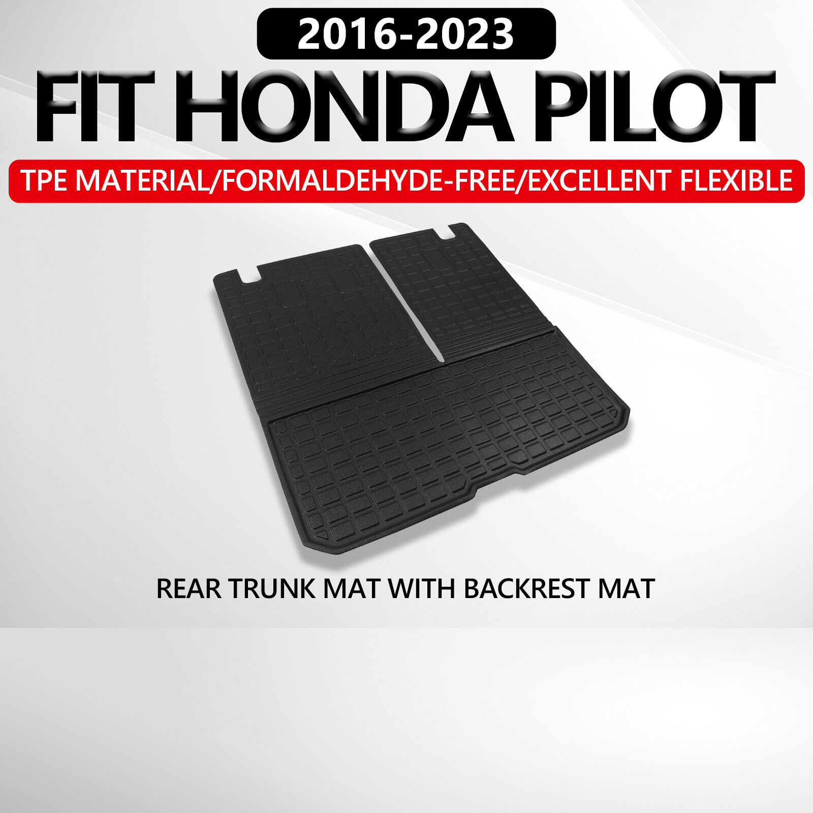 For 2016-2022 Honda Pilot Cargo Liners Backrest Mats Floor Mats Trunk Liners TPE