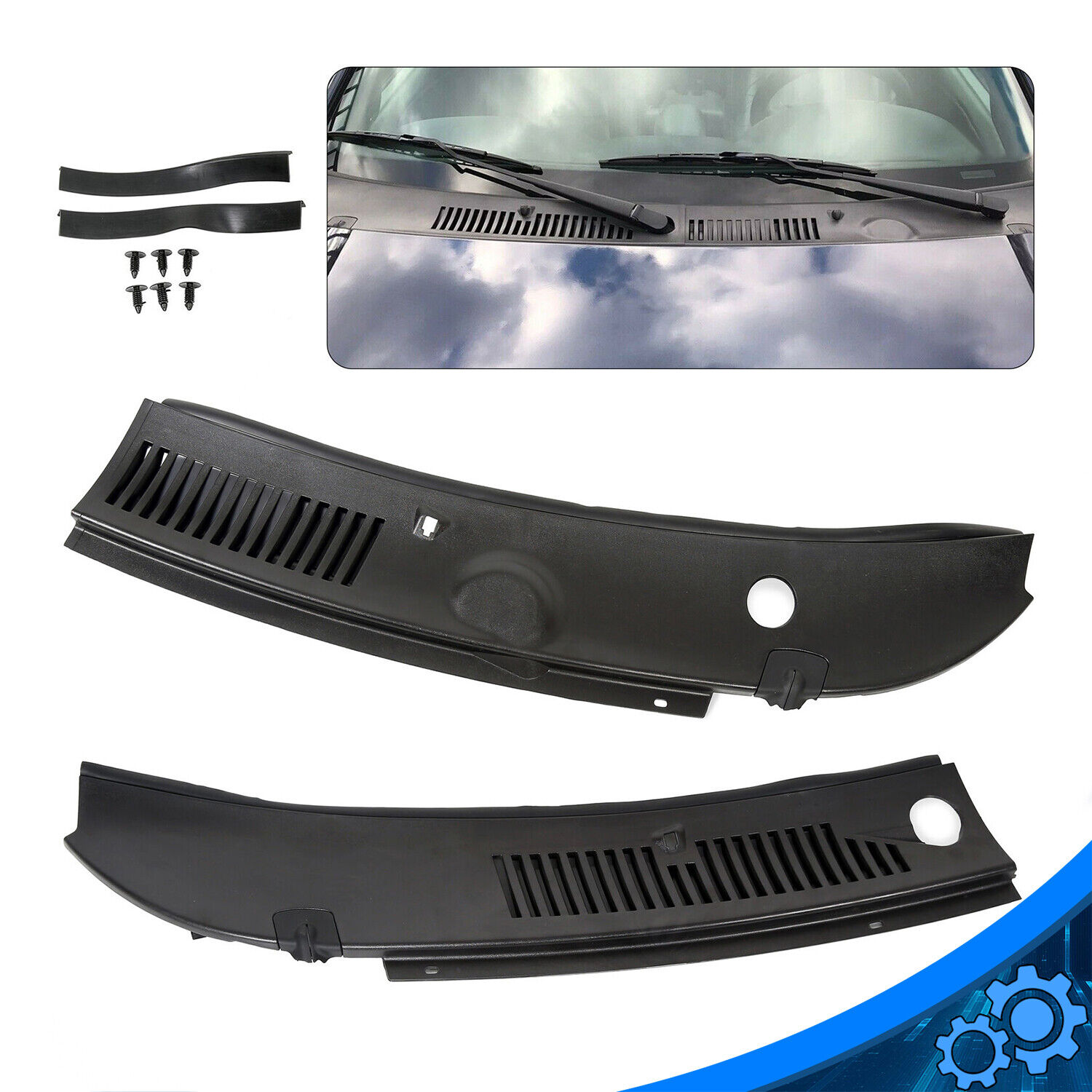 Windshield Improved Wiper Cowl Vent Grille Panel Hood Fits Ford Mustang 99-04