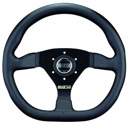 Sparco 015TRGL1TUV L360 Series Leather Black Steering Wheel