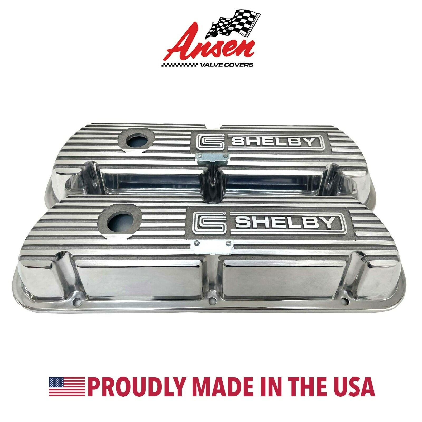 SHELBY Cobra GT350 Mustang Polished Valve Covers, Ford 289, 302 Valve Covers  