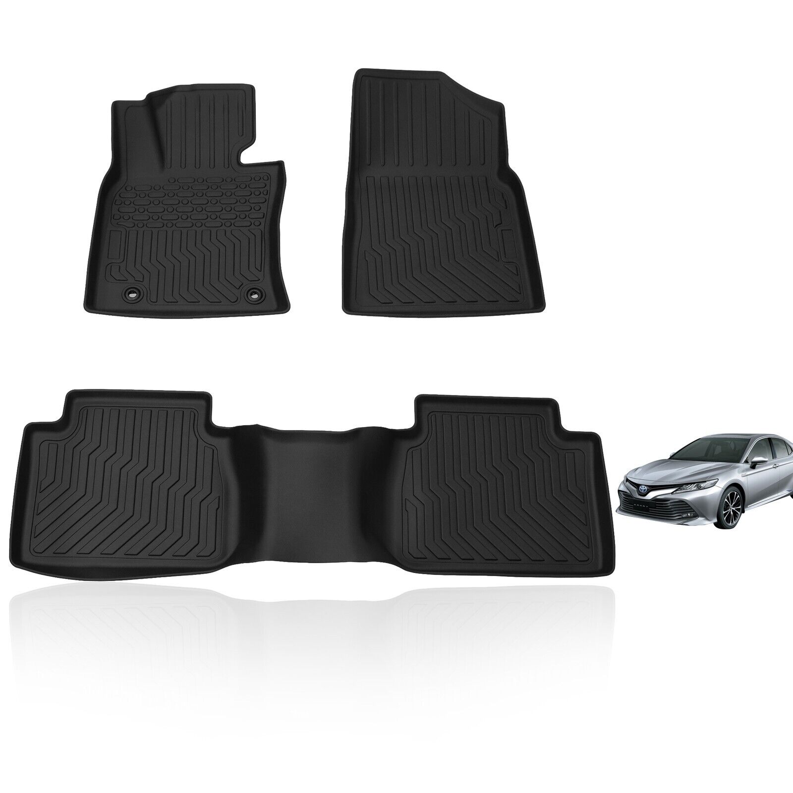 For 2018-2024 Toyota Camry Floor Mats All Weather 3D TPE Floor Liners NO Hybrid