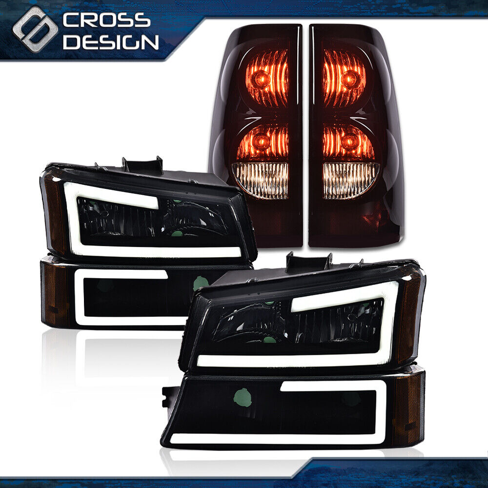 FIT FOR 03-07 SILVERADO LED DRL HEADLIGHT BUMPER LAMPS TAIL LIGHTS New