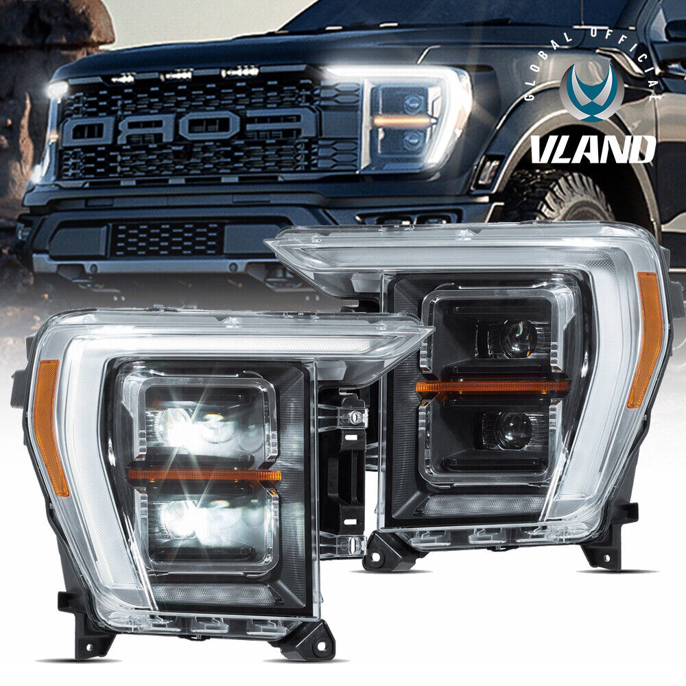 2021 2022 2023 Ford F150 Halogen /xenon/LED Type Headlights Headlamps Pair LH+RH