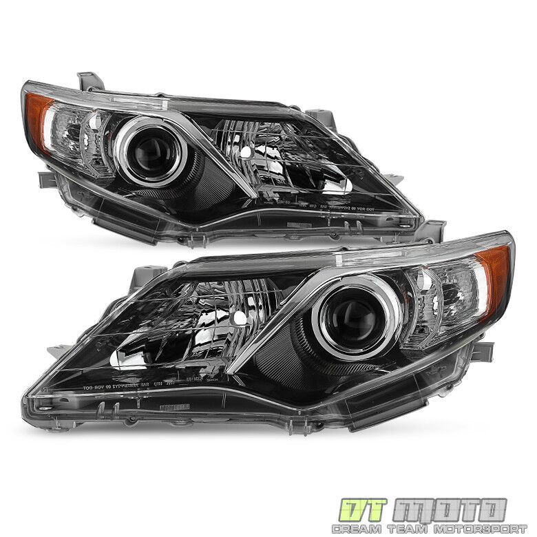 For 2012-2014 Toyota Camry [SE Style] Projector blk Headlights lamps Left+Right