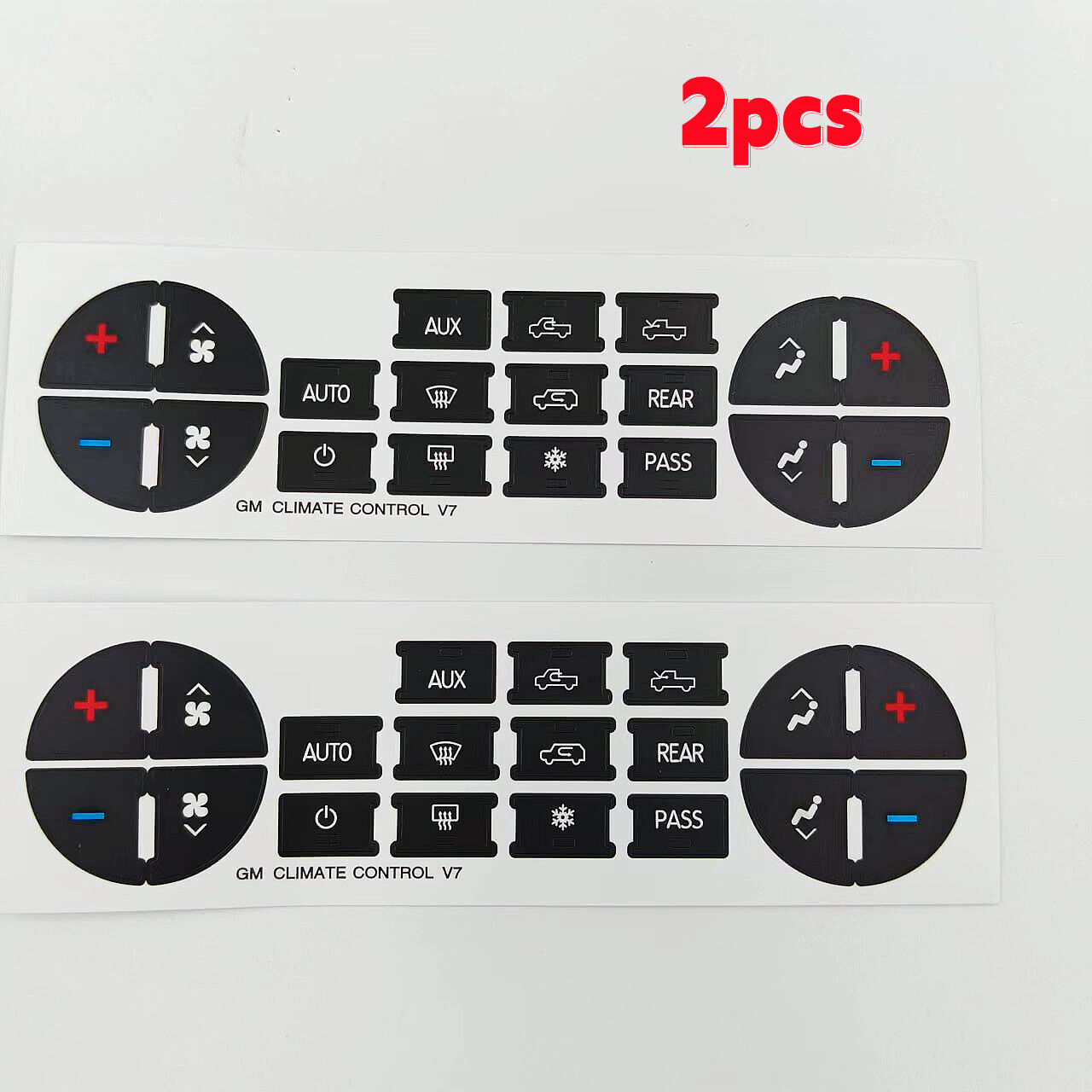 2 x AC Dash Button Repair Kit Decal Stickers Replacement For Chevrolet GMC Tahoe