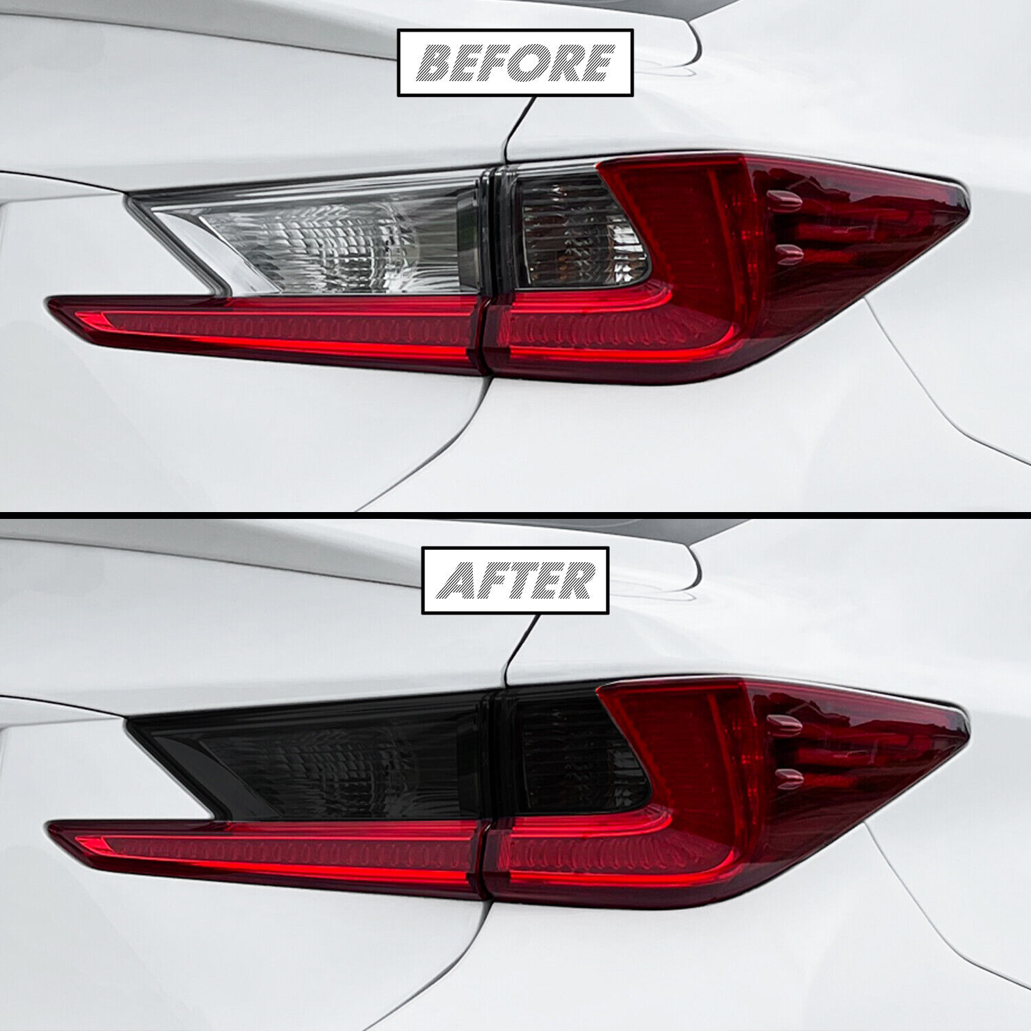 FOR 15-18 Lexus RC Tail Light Turn Signal & Reverse SMOKE Precut Vinyl Tint