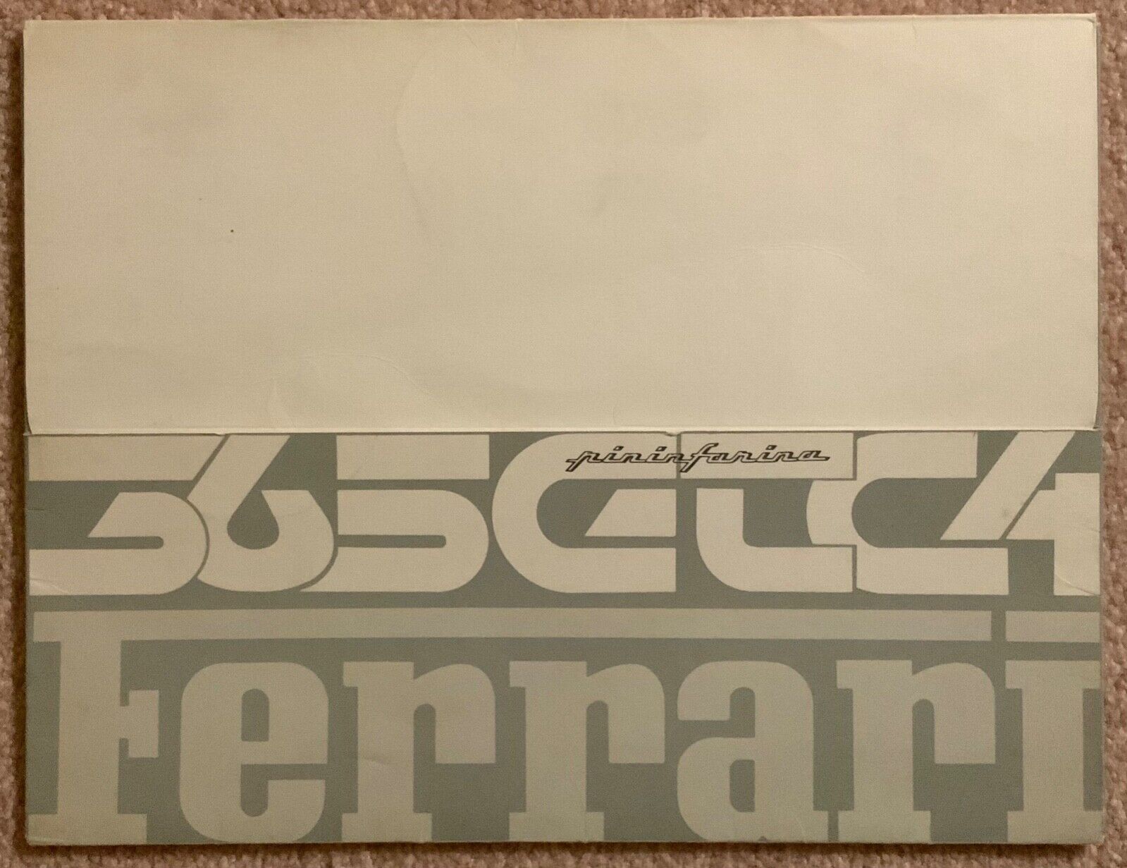 Ferrari 365 GTC/4 Press Kit manual; 50/71, factory original brochure. 