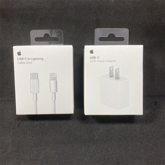 OEM Original Genuine Apple iPhone Lightning Charger Cable 3ft 20W Power Adapter