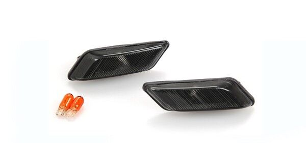 fit 96-02 BMW Z3 M ROADSTER CLEAR SIDE MARKER SIGNAL LIGHTS PAIR SMOKE 