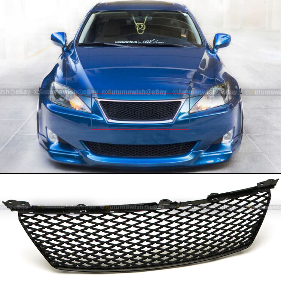 Fit 06 07 08 IS250 IS350 Honeycomb Badgeless Mesh ISF Style Front Hood Grille
