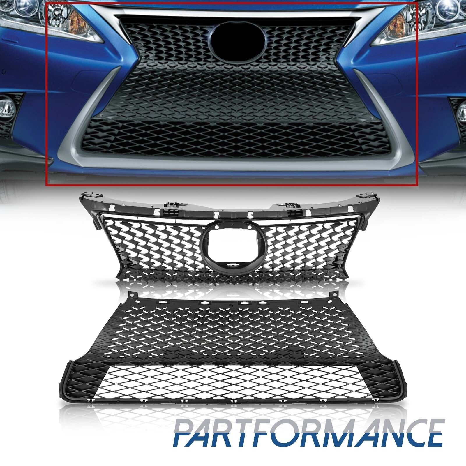 For 2014-2017 Lexus CT200H Front Upper Lower Grille Gloss Black Set LX1036122