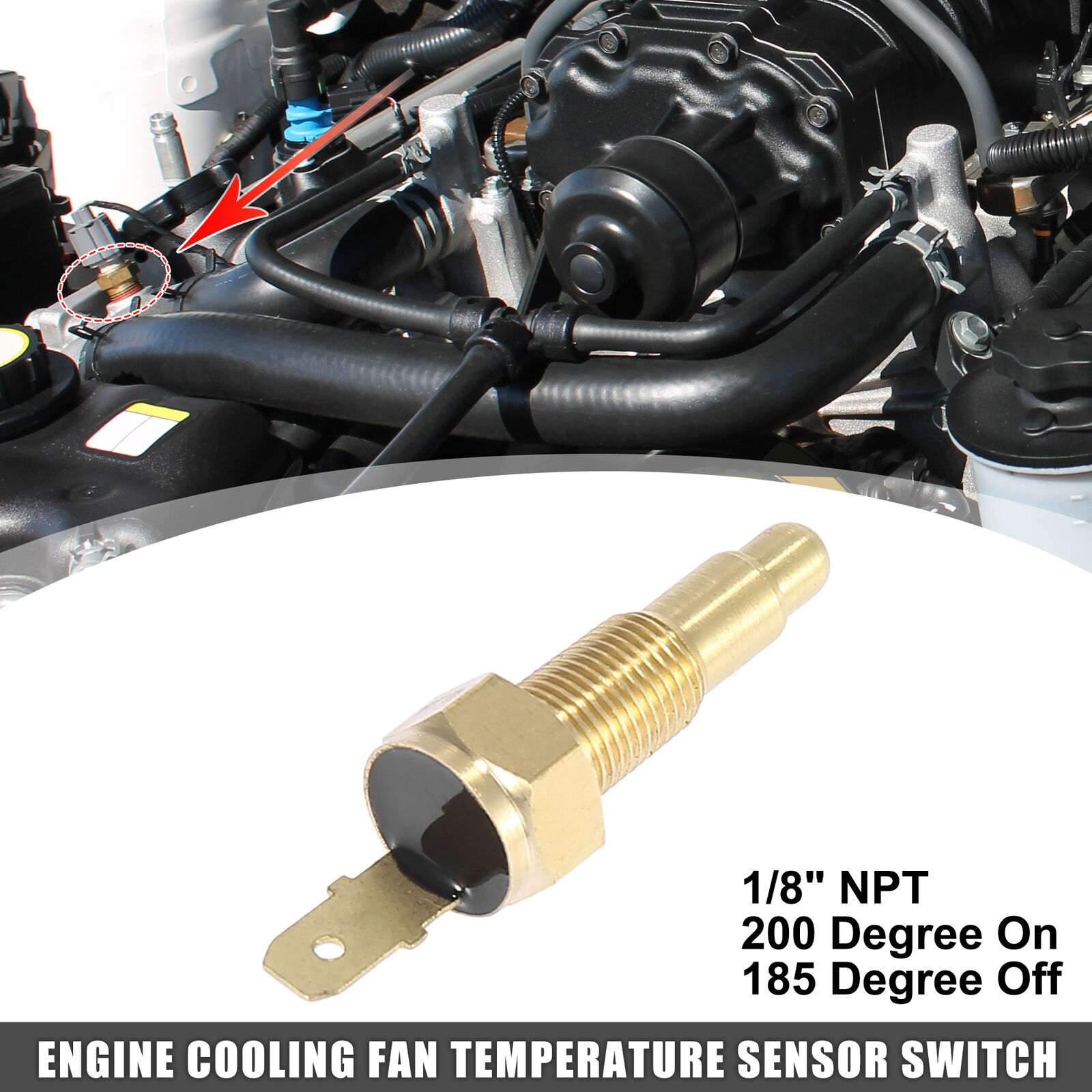 Engine Cooling Fan Thermo Sensor Switch 1/8\