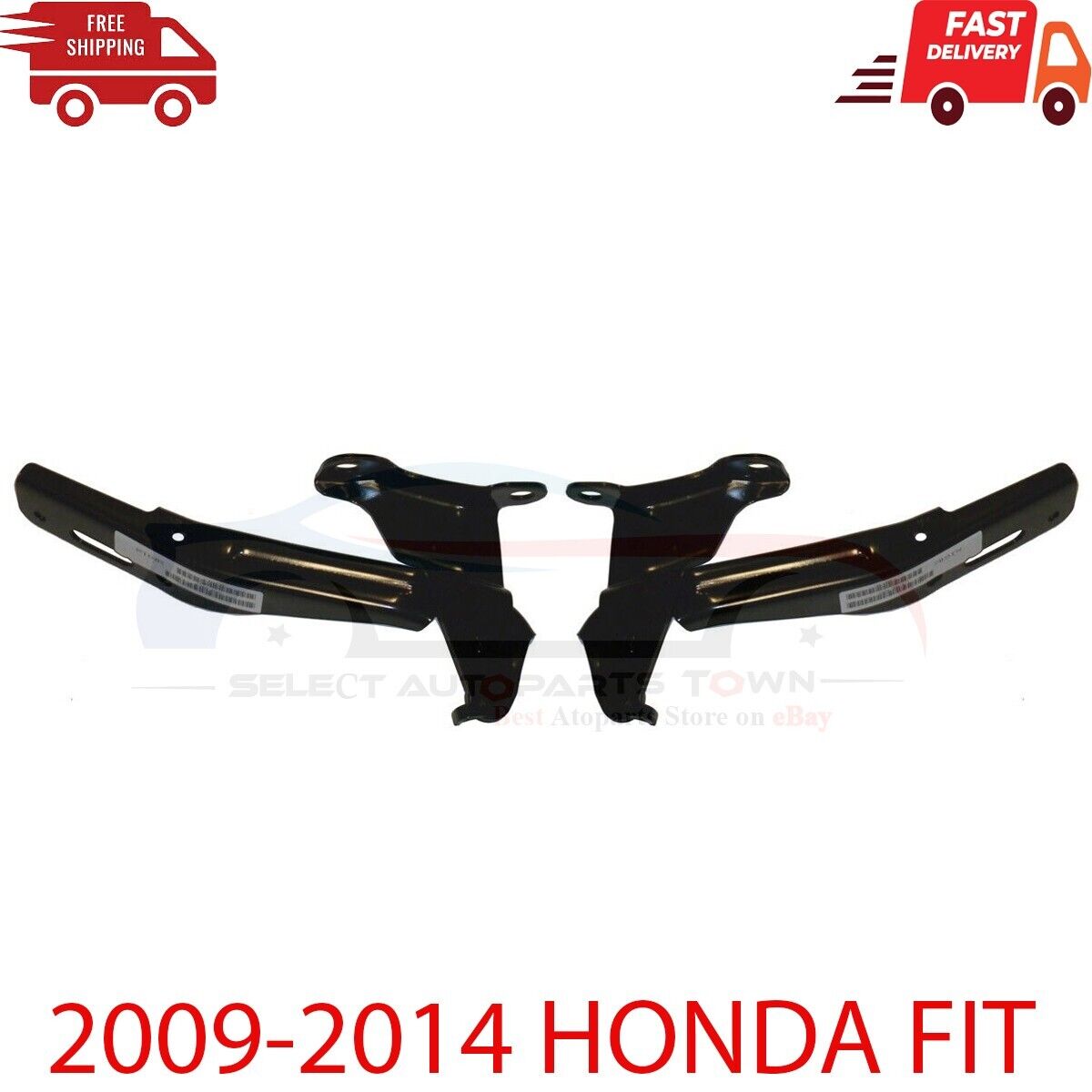 New Fits 09-14 Honda Fit Hood Hinges Driver & Passenger Side LH & RH Pair Set 2P