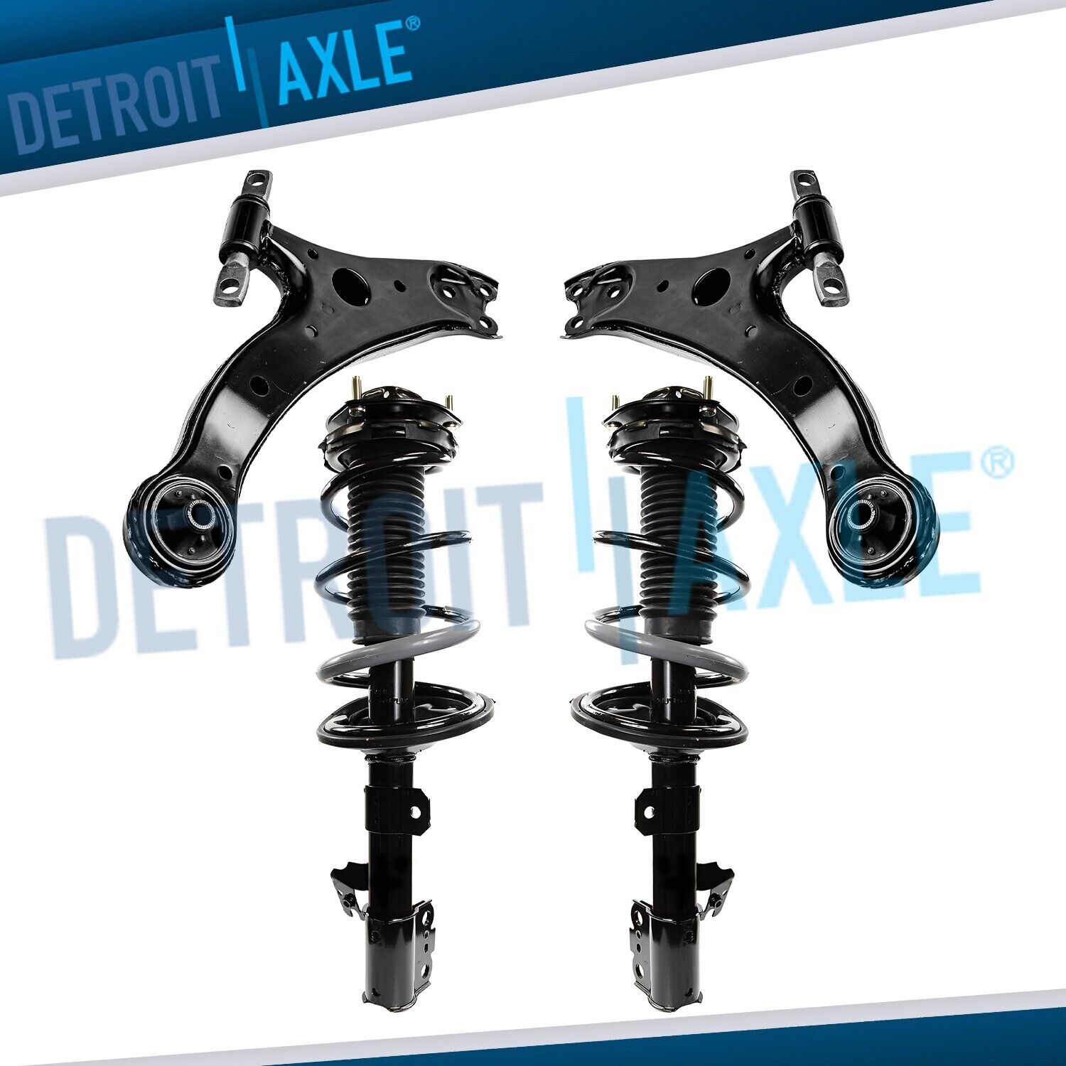AWD 4pc Front Struts Lower Control Arms Kit for 2001 2002 2003 Toyota Highlander