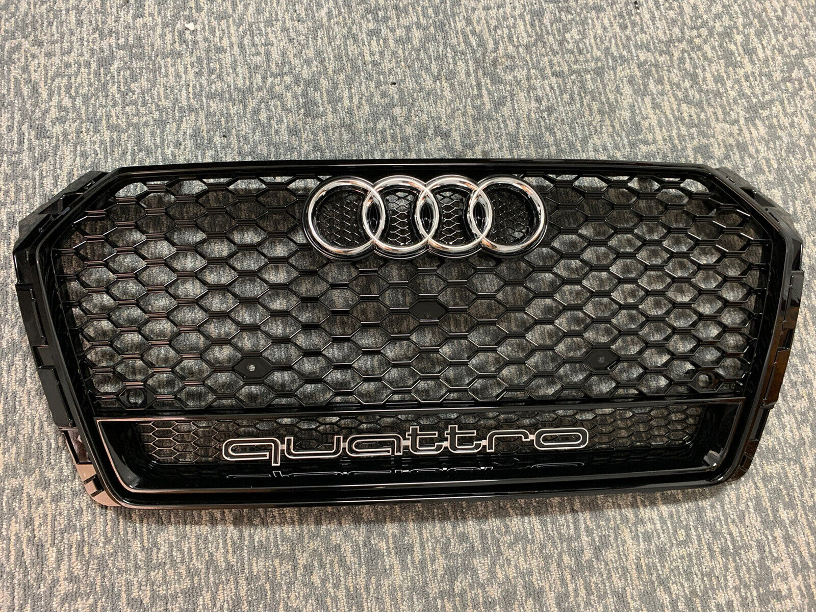 For Audi A4/S4 B9 RS4 Style Honeycomb Black Mesh Hex Grille Quattro 2017-18-2019